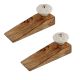 2 Pieces Cream Wheel Flower Ceramic Wooden Door Stopper